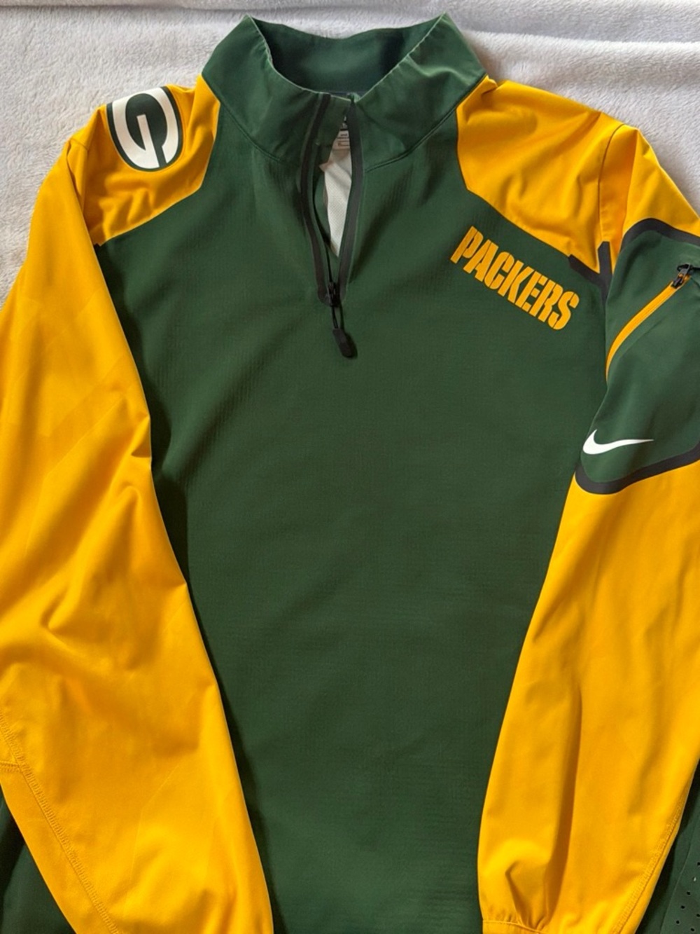 NFL Green and Yellow Packers Quarter-Zip Pullover